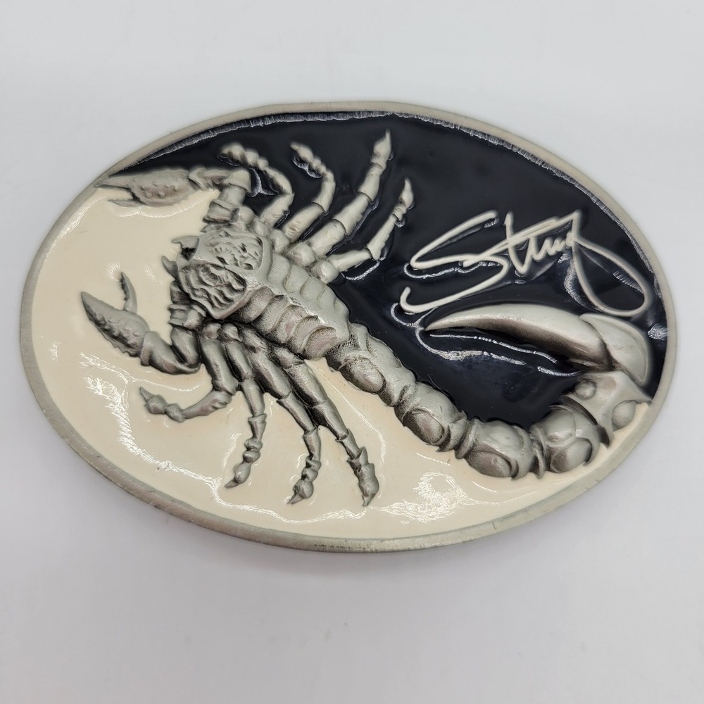 Vintage 1998 WCW Sting Scorpion Belt Buckle Fine Pewter NWO Wrestling GAP 7804